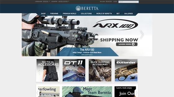 Beretta Homepage