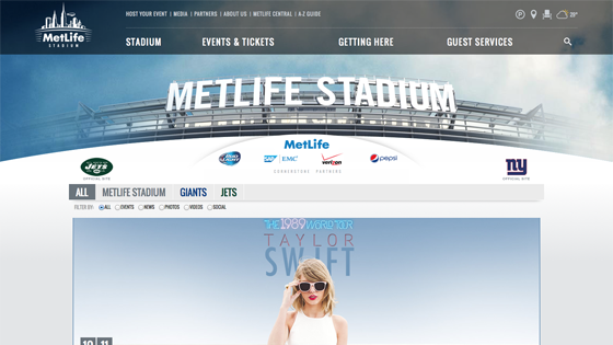 MetLife Stadium Homepage