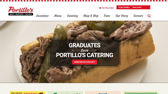 Portillos Restaurant Group homepage