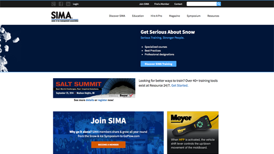 SIMA - Snow Ice Management Association Homepage