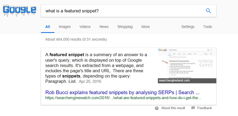 Featured snippet