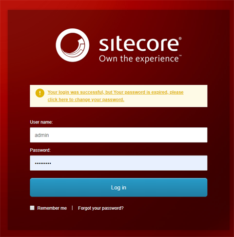 Sitecore Password Change Sitecore password change