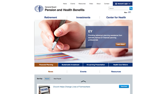 General Board of Pension and Health Benefits Homepage