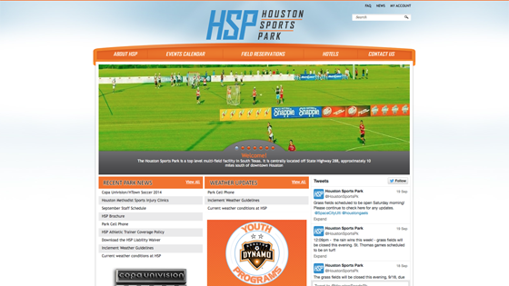 Houston Amateur Sports Park Homepage