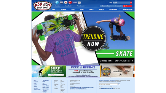 Ron Jon Surf Shop Homepage